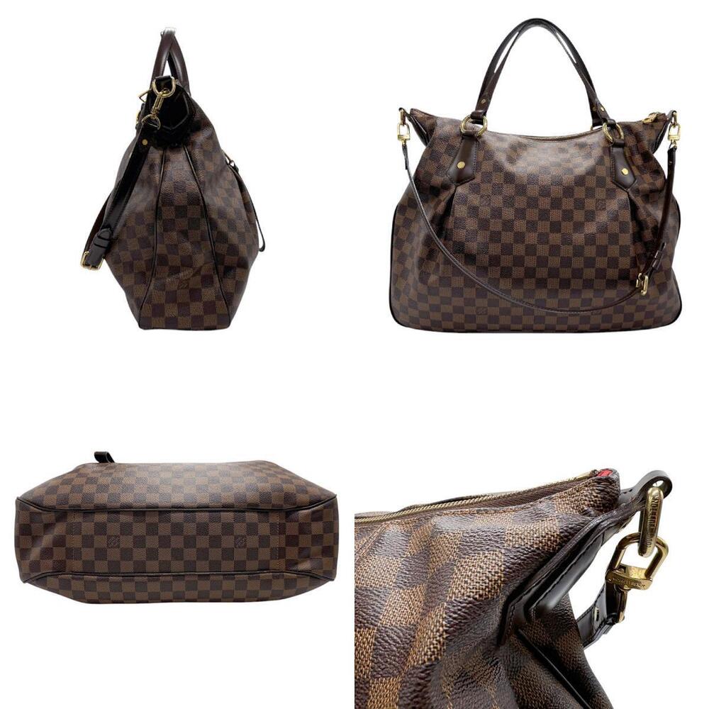 Louis Vuitton Handbag Shoulder Damier Evora Canvas Bag Brown Ebene
